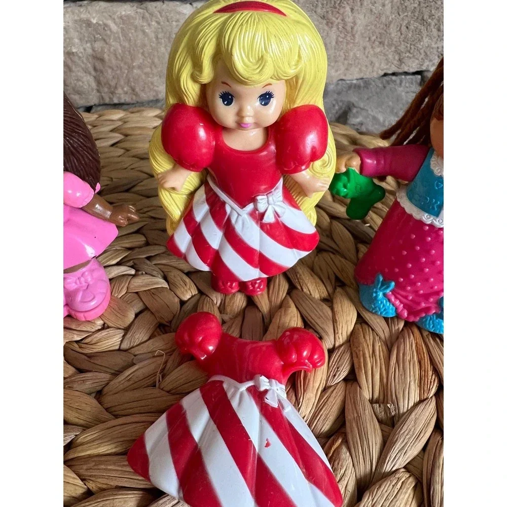 Vintage Cabbage Patch Kids PVC Mini Figures Lot 6 Dolls Angel Holiday